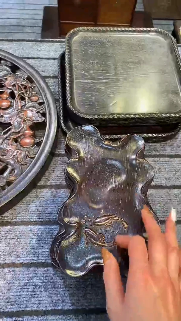 木焕**新紫檀雕刻一物一拍