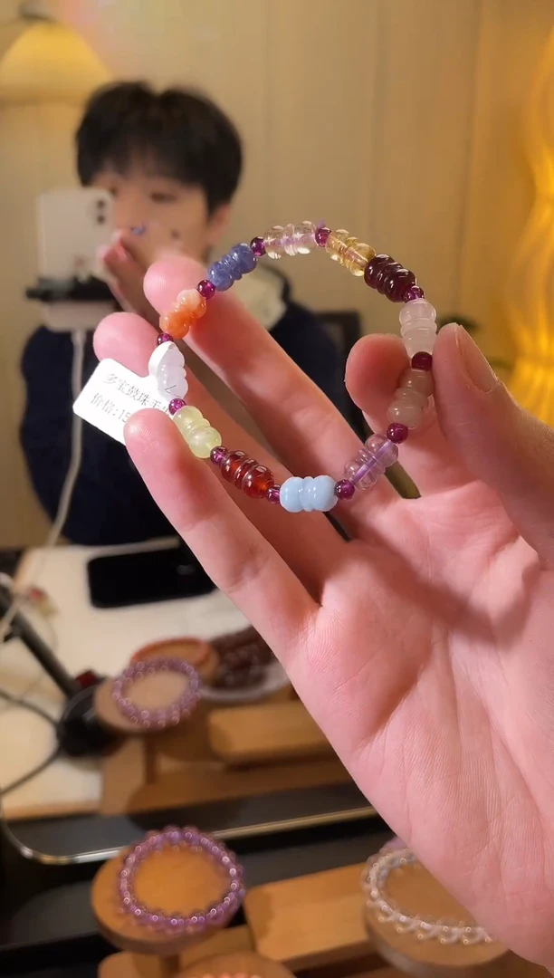 未镶嵌手串水晶多宝鼓珠手串