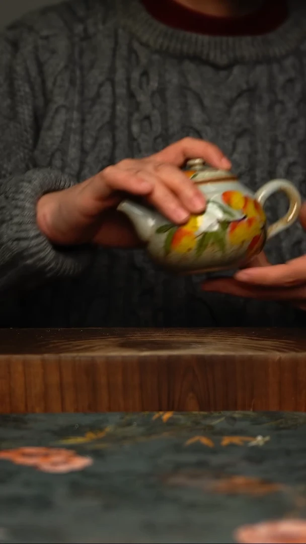 瓷片釉下彩手工手绘同款陶器