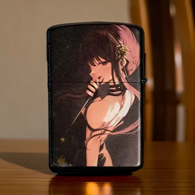 【约尔背影】煤油打火机个性高端金属高颜值创意定制打火机翻盖高档