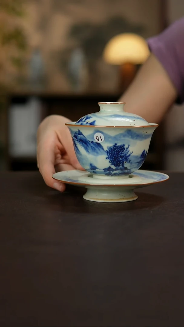 景德镇陶瓷杯碗柴烧多人