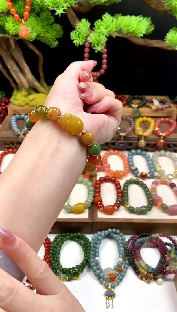 未镶嵌玛瑙手饰多宝老型珠