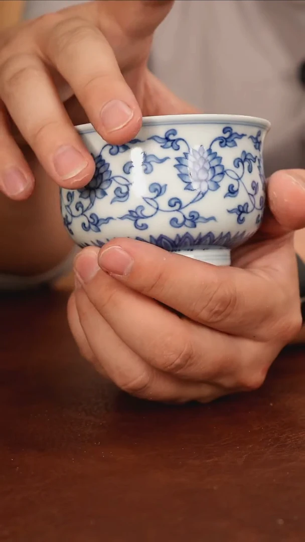 景德镇瓷器，青花瓷手绘茶具~