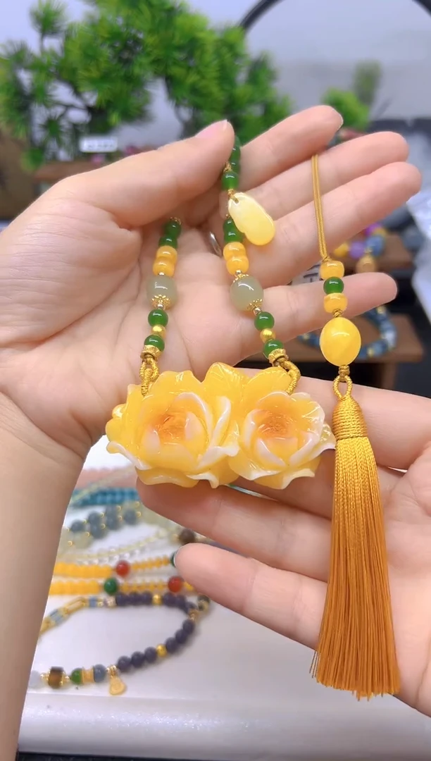 未镶嵌颈饰蜜蜡DIY款M620