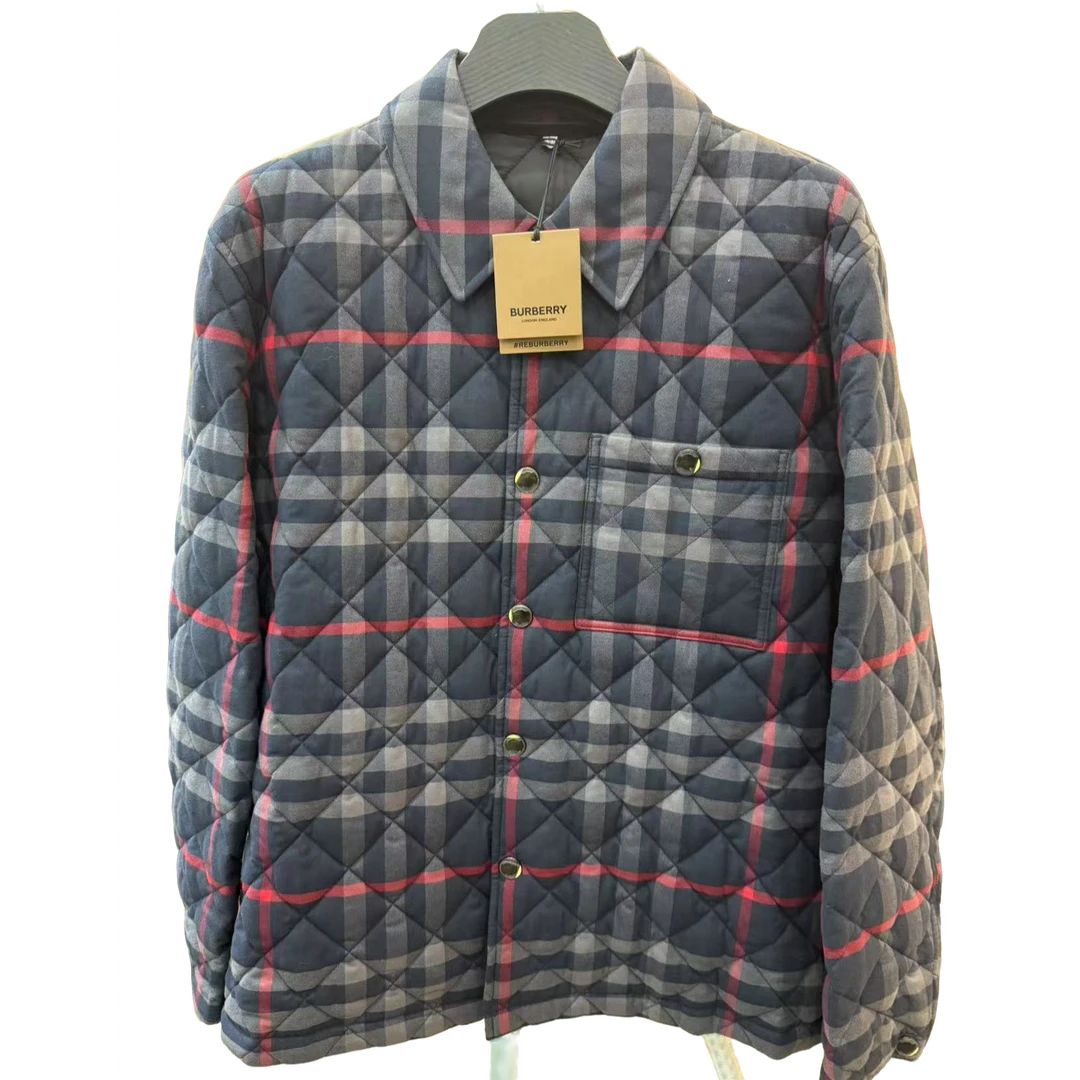 未使用 BURBERRY/博柏利 巴宝莉经典格纹棉服/L码/全新