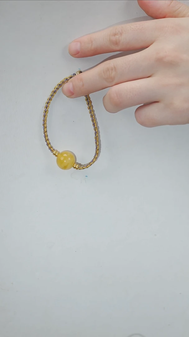 银S925镶嵌蜜蜡手链蜜蜡