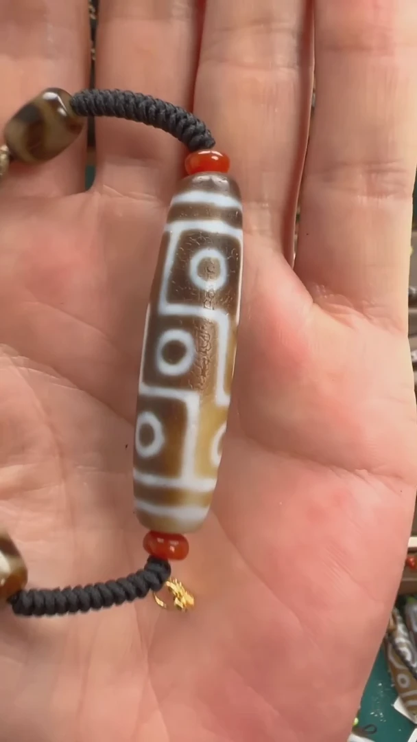玛瑙/玉髓颈饰未镶嵌小卢全手工玛瑙天珠