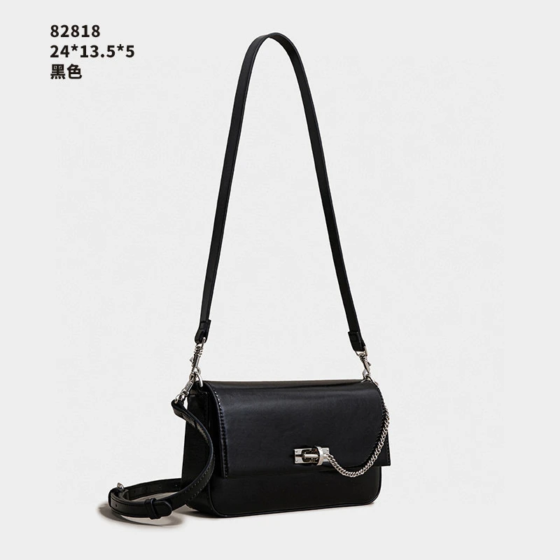 【英柏甄选】SK-82818-黑色 然与纯小众设计感时尚单肩包百搭女包