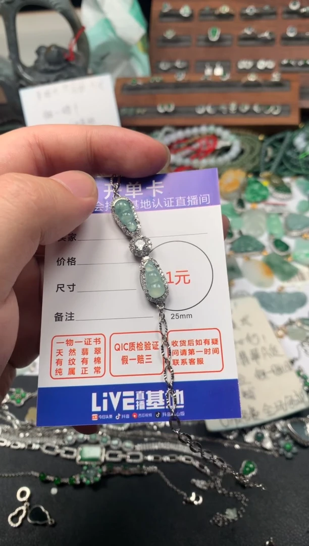翡翠未镶嵌颈饰手链