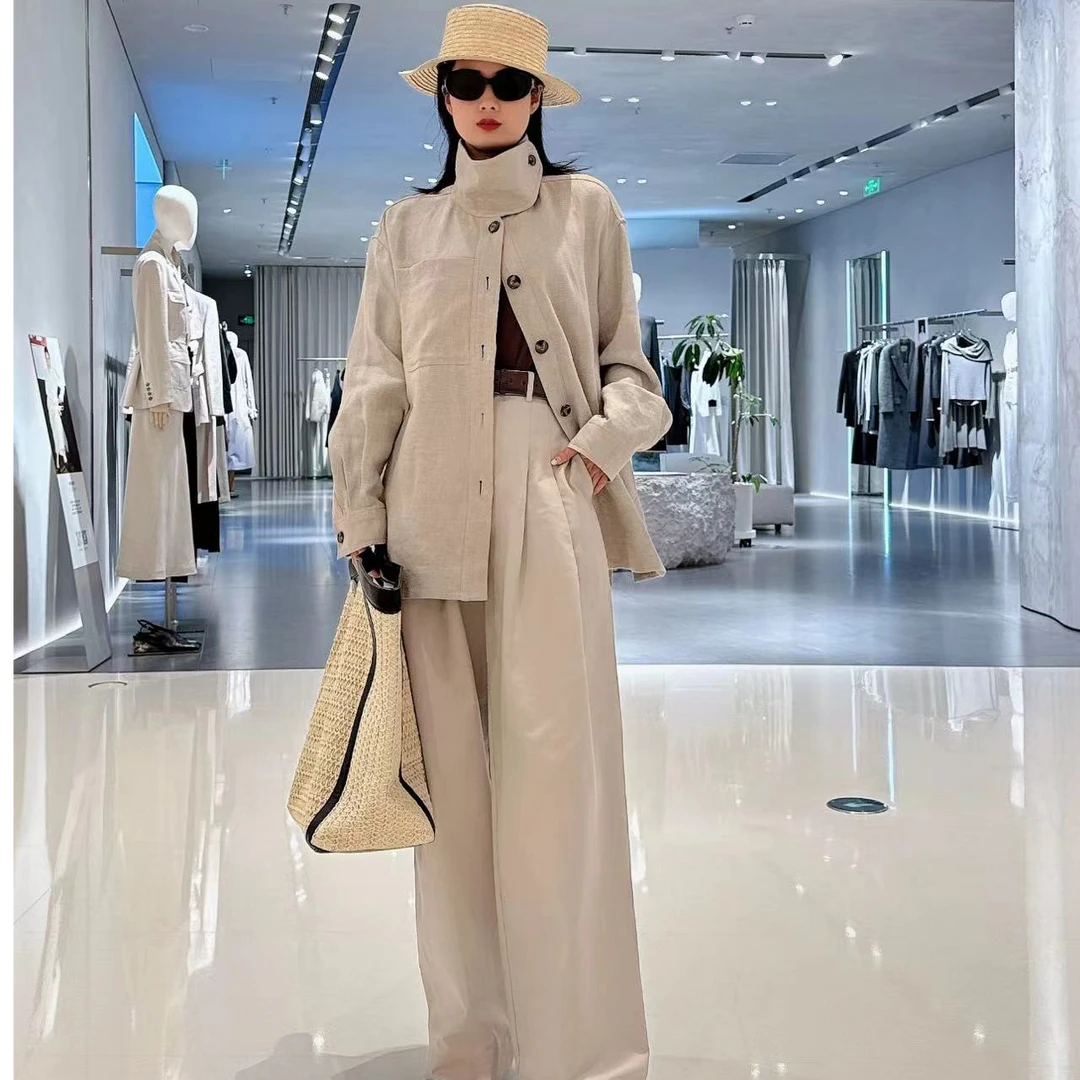 2025艾家同款短款气质风衣洋气百搭轻奢休闲女装