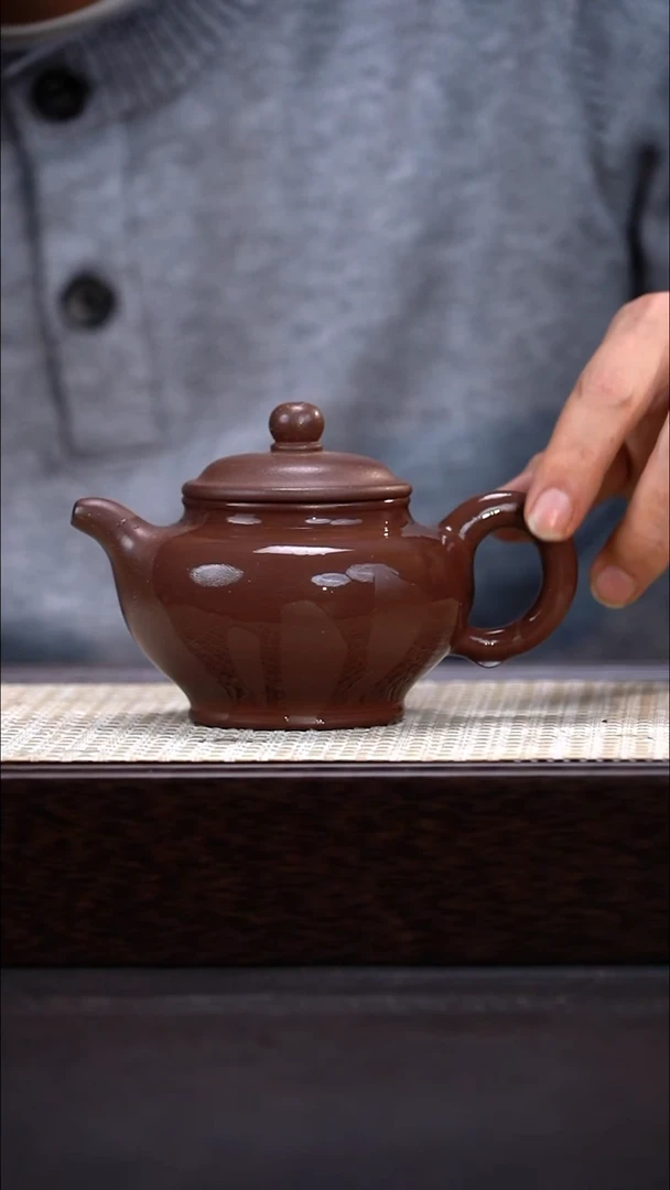 茶壶紫砂金凤 紫泥 掇只