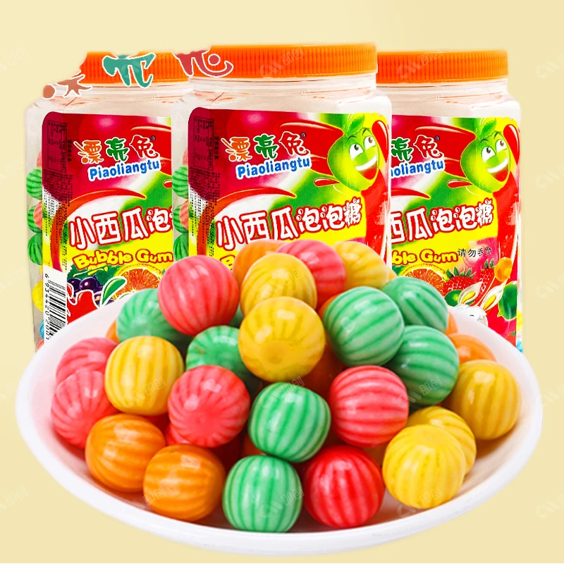 精选桶装零食夹心糖果推荐泡泡糖多口味口香糖 甄选老牌