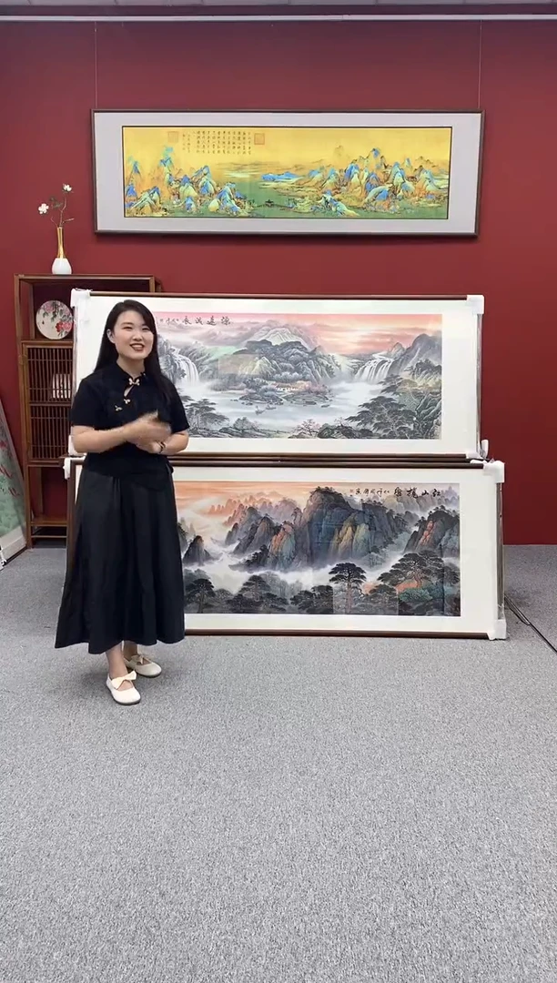 国画?****语定制 源远流长 160*40（画芯148*34）