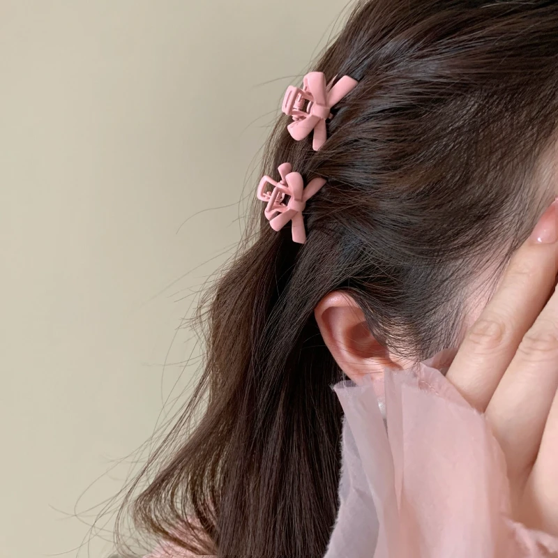 早春蝴蝶结小抓夹刘海碎发夹女公主头抓夹小号前额碎发夹发卡夹子