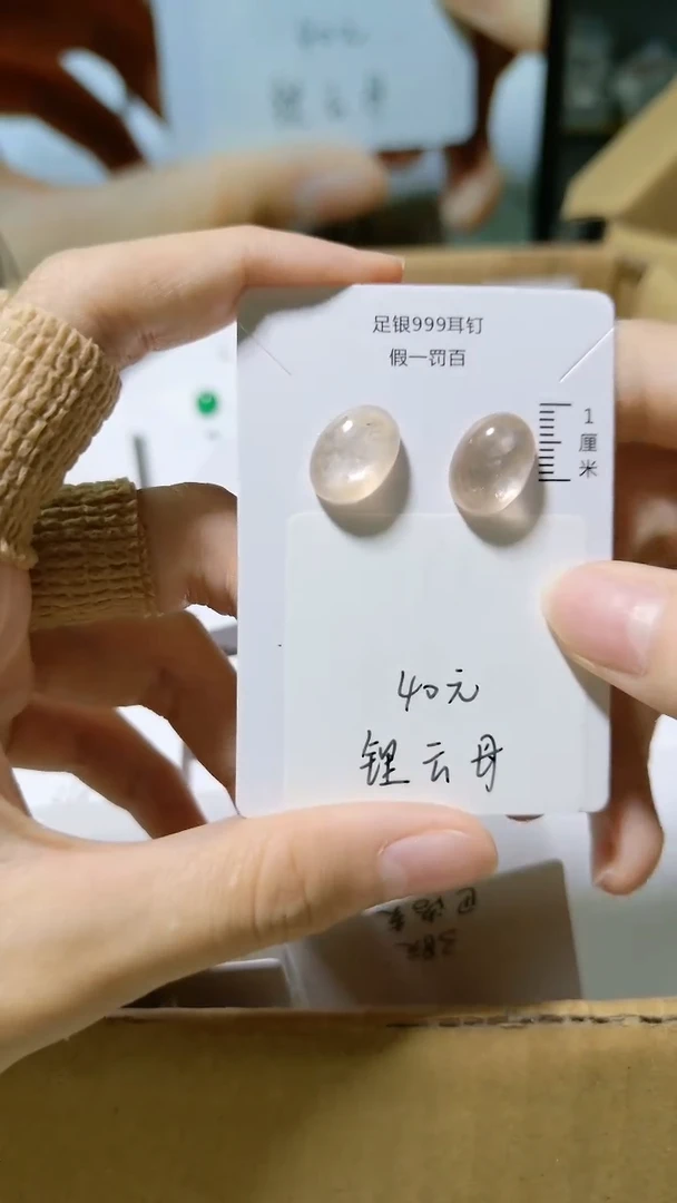 足银镶嵌耳饰水晶（多样性发货）以图为准随机发货