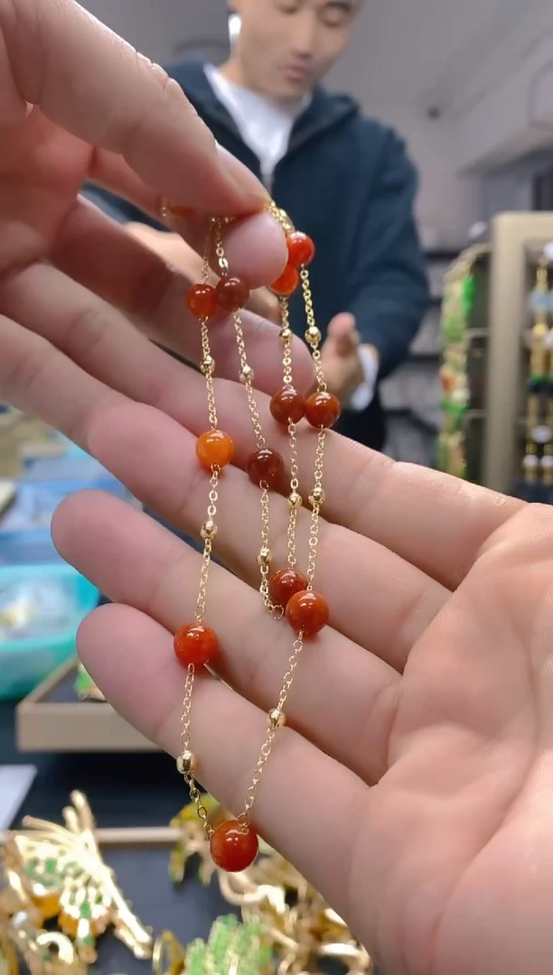 【闪购商品】翡翠耳饰合金123翡翠锁骨链