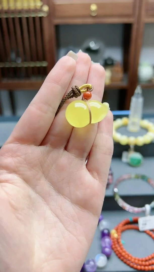 【闪购商品】蜜蜡裸石未镶嵌蜜蜡葫芦吊坠*1 HS