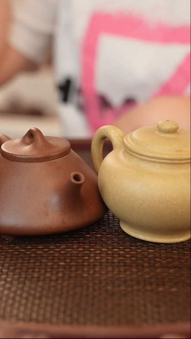 茶壶紫砂绿泥掇只宽口 和 子冶石瓢紫泥18目