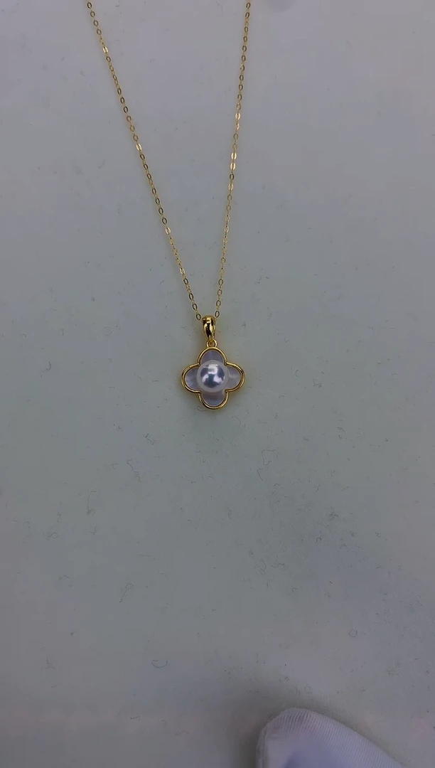 银S925镶嵌DA海水珍珠 GD215 吊坠 8
