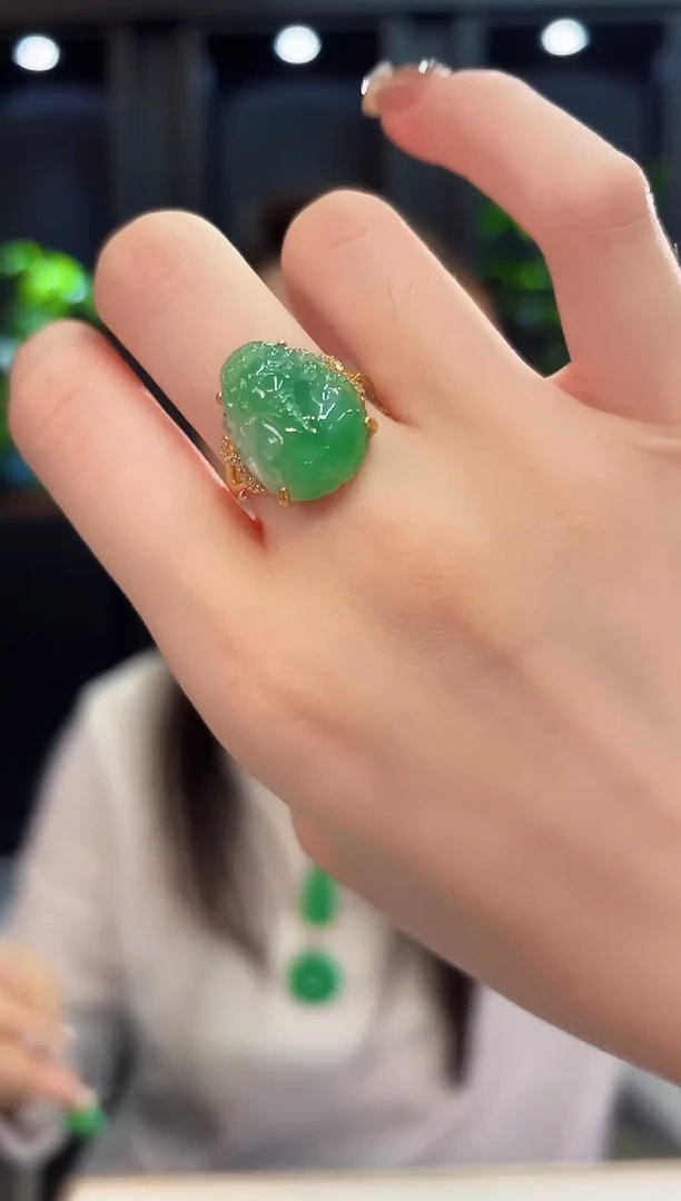 翡翠戒指未镶嵌 缅料A货/支持复检/一件
