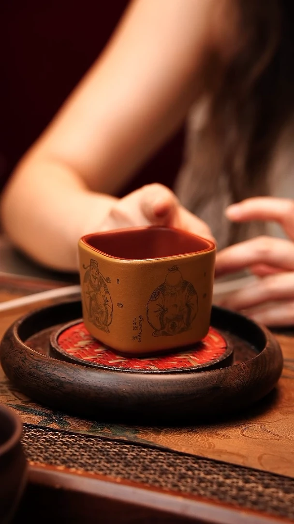 茶杯紫砂宜兴原矿紫砂 全手工制作