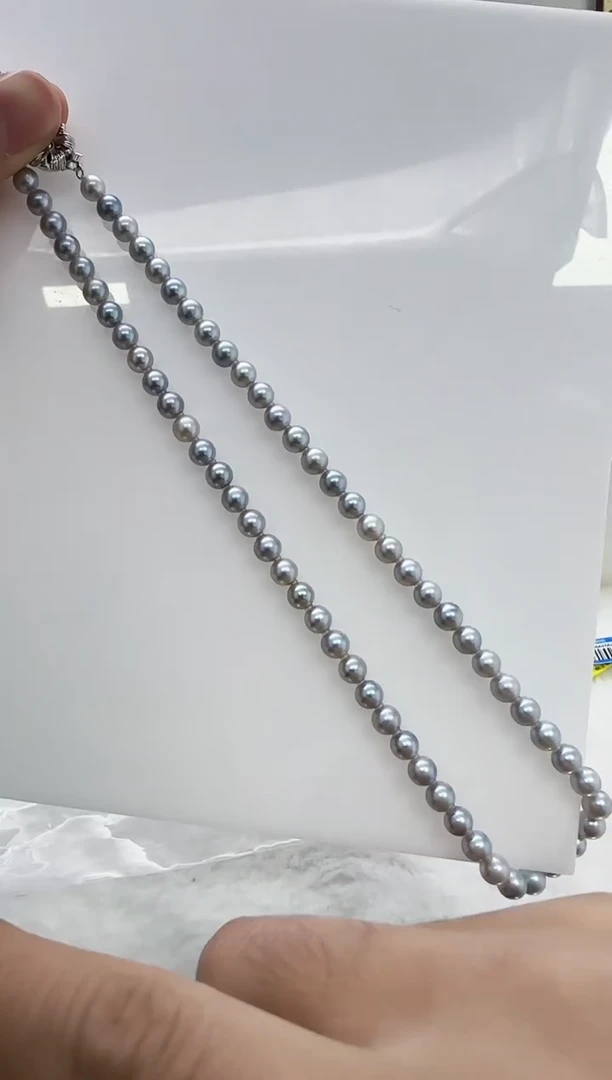 【闪购商品】海水珍珠DA未镶嵌灰珠串 t986