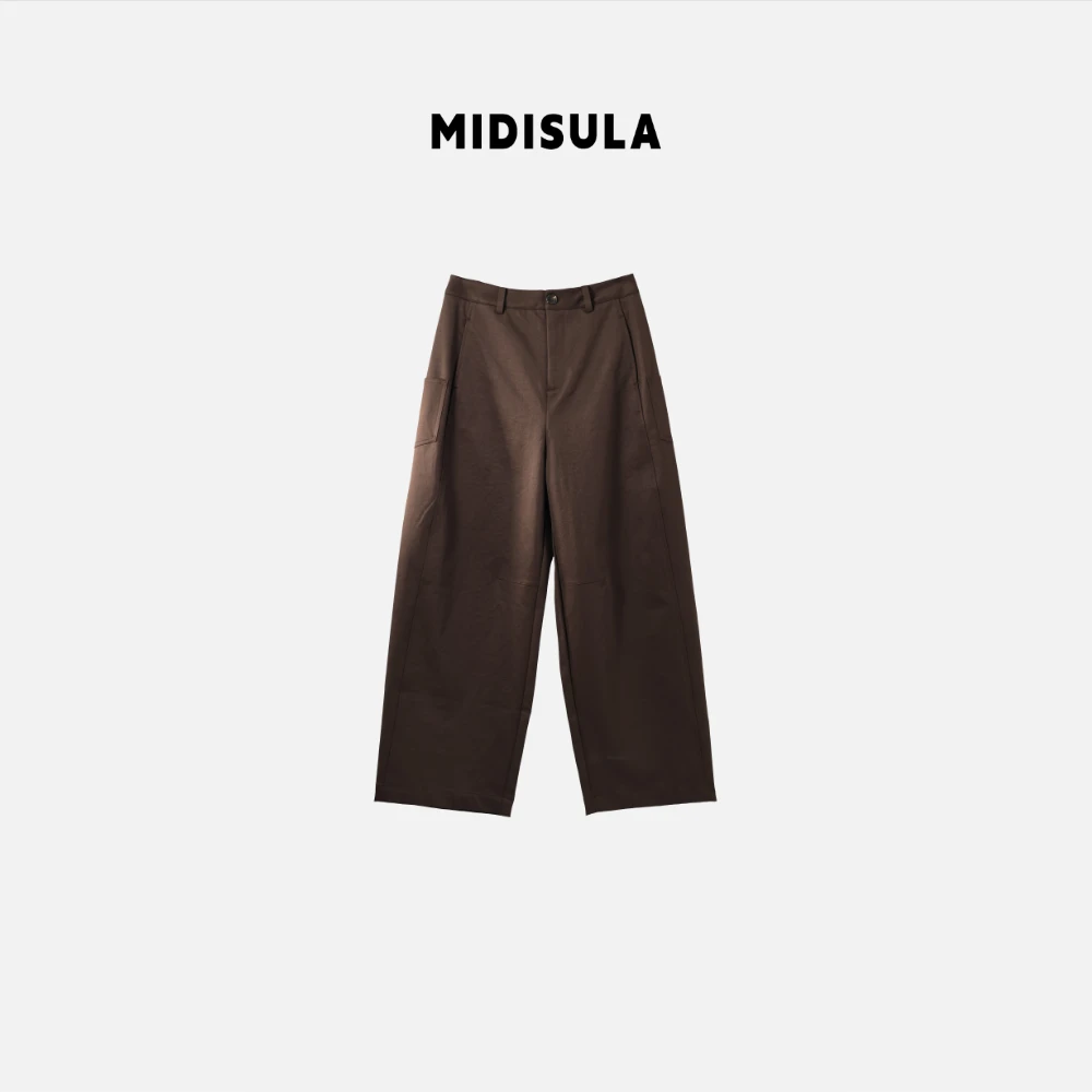 MDSL·新款时尚洋气钱风宽松休闲直筒显瘦工装弯刀裤#1384