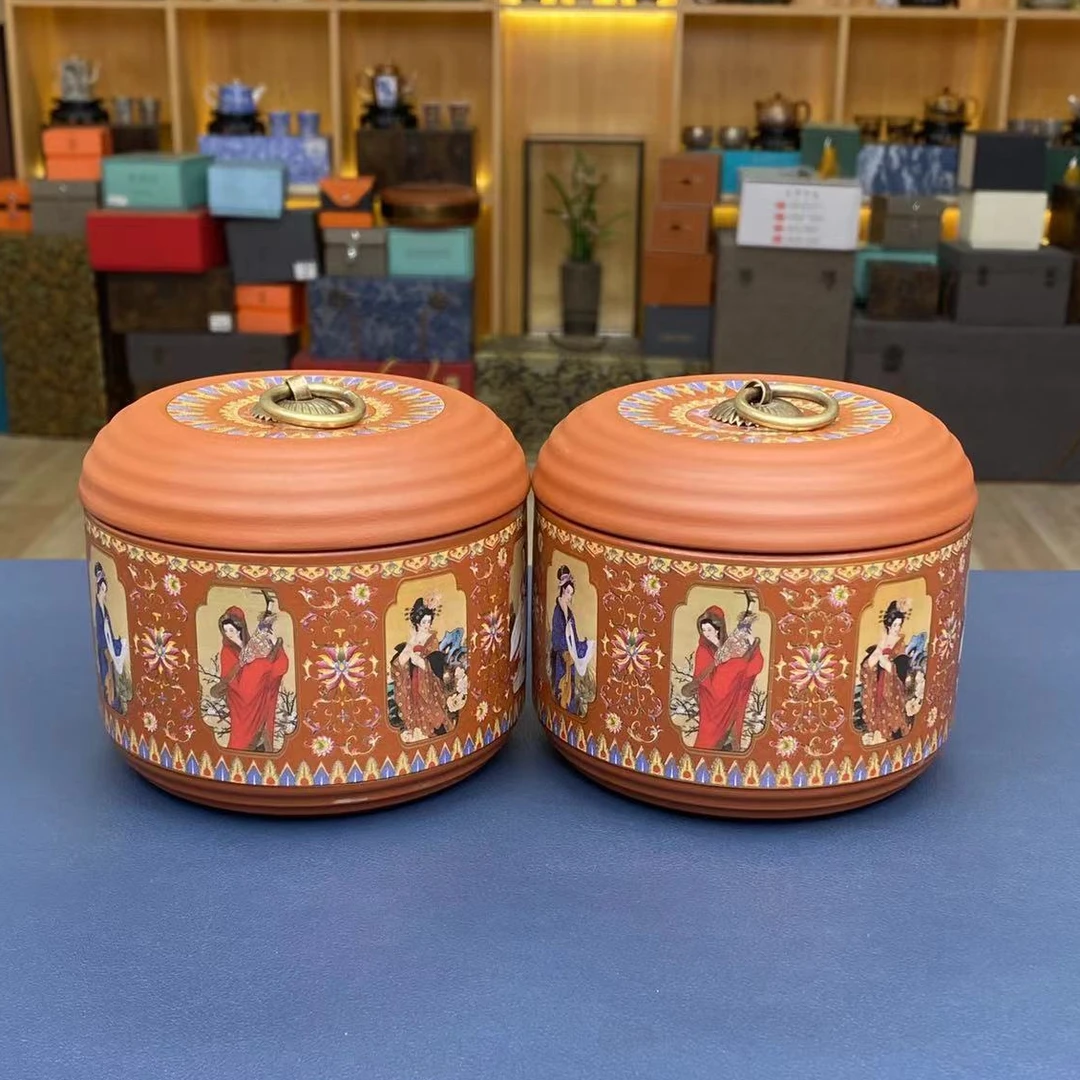 【闪购商品】四大美人小号茶叶罐一对@@ZH2179