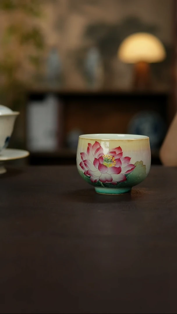 杯景德镇陶瓷杯碗柴烧多人