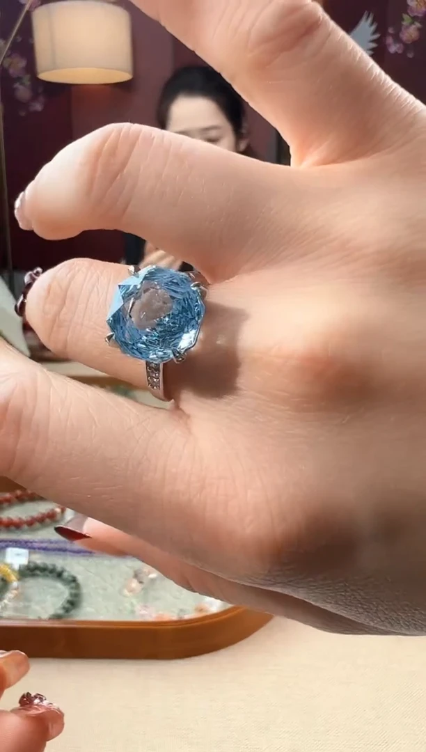 【闪购商品】托帕石戒指银S925镶嵌KT24033104