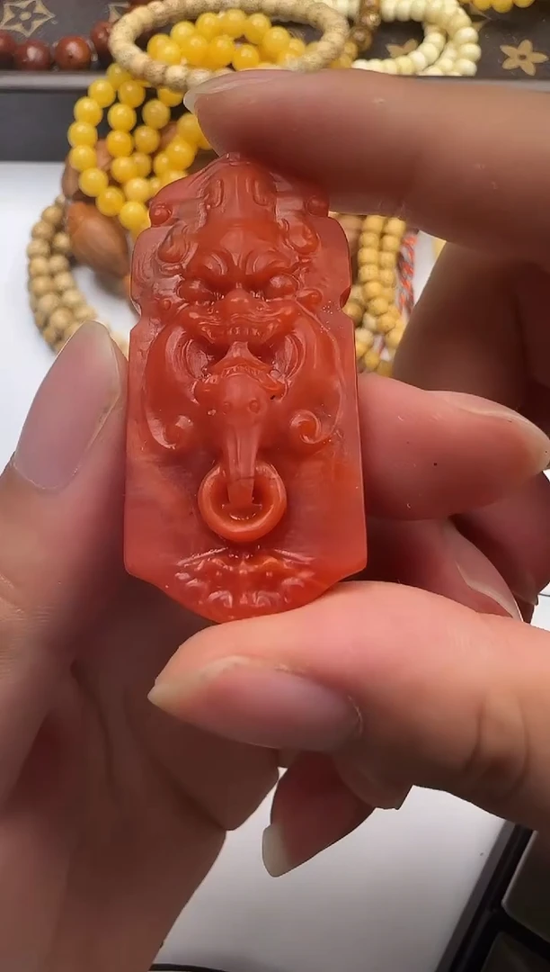 吊坠(不含链)未镶嵌南红玛瑙南红牌子