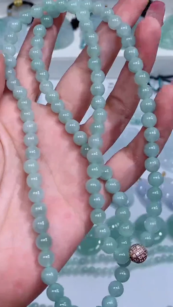 翡翠未镶嵌颈饰珠链