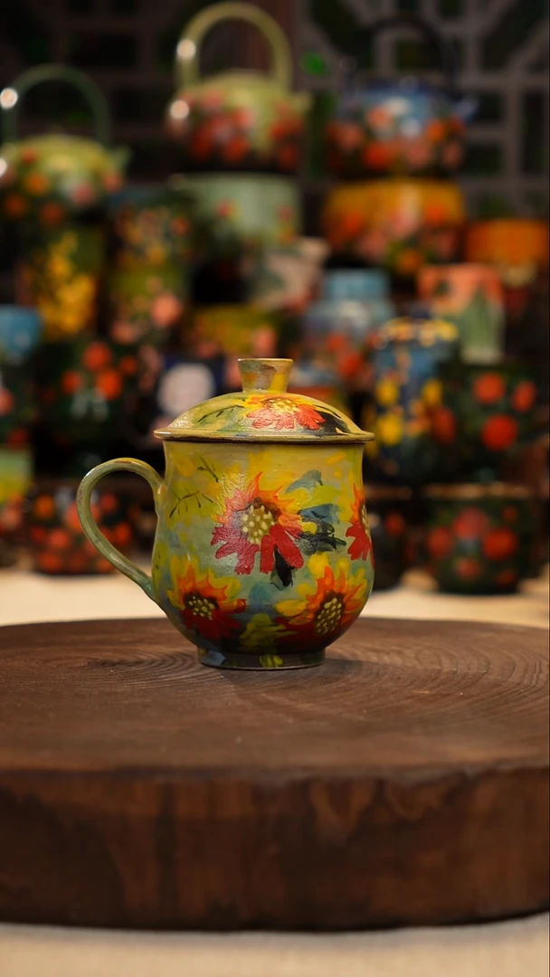 油画    釉下彩   杯子