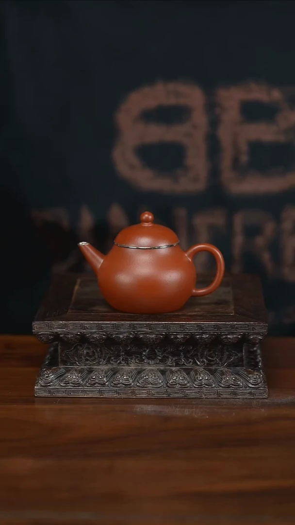 茶壶紫砂包银水平 70cc