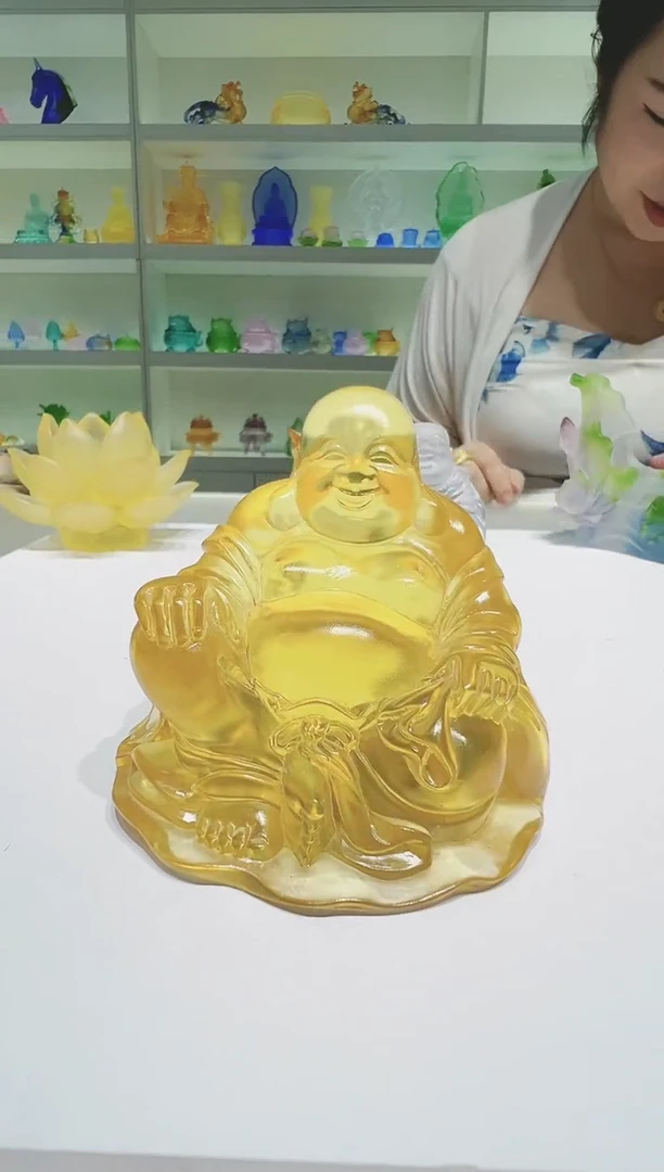 手工艺品琉璃古法琉璃弥勒