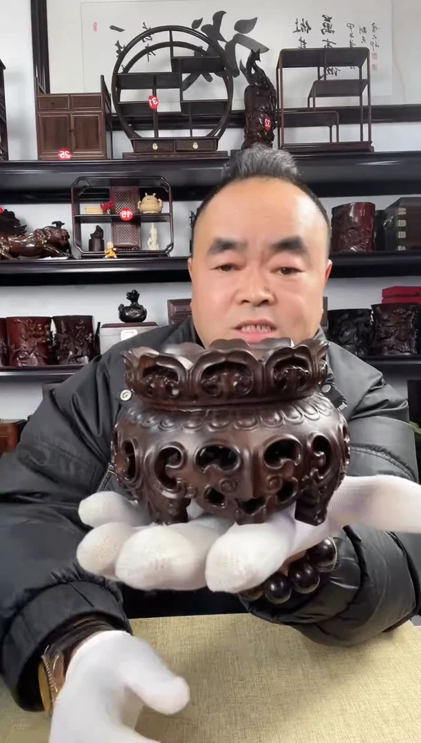 木老李红木工艺品941瑕疵