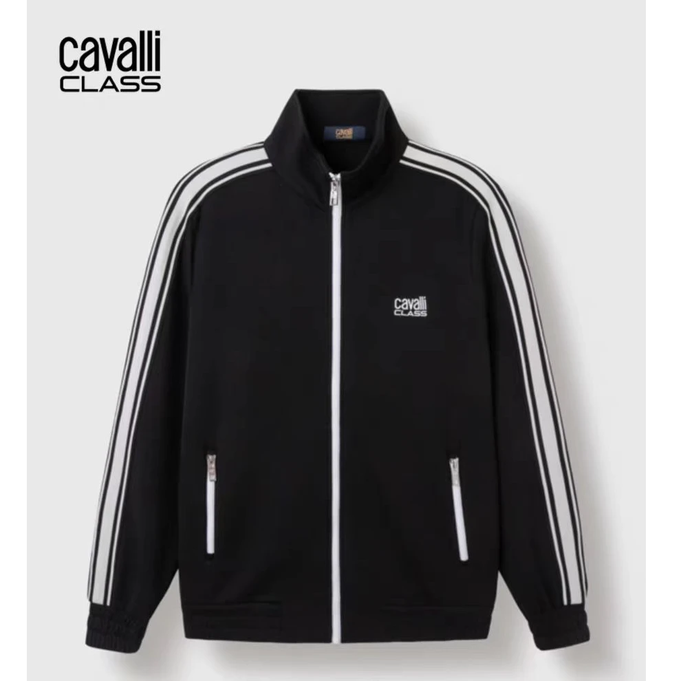 Cavalli Class25春秋新款轻奢男款休闲全开衫拉链立领外套JDC97