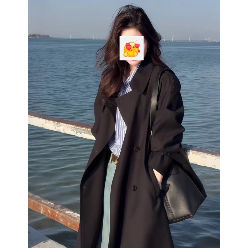 女神必备款中长款风衣女2025秋季新款风衣女款气质过膝风衣外套女