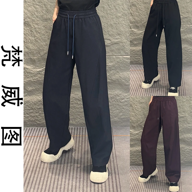 春夏休闲裤男士高腰微弹阔腿高端精梳棉透气宽百搭简约显瘦6827
