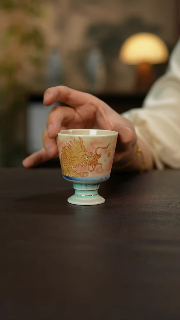 杯景德镇陶瓷杯碗柴烧多人