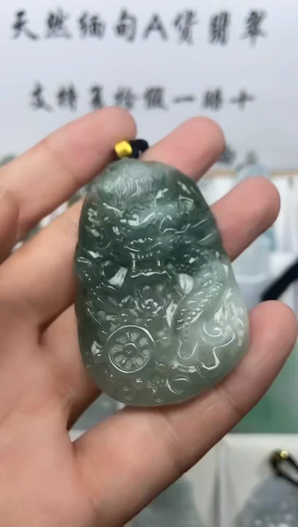 颈饰未镶嵌翡翠龙牌