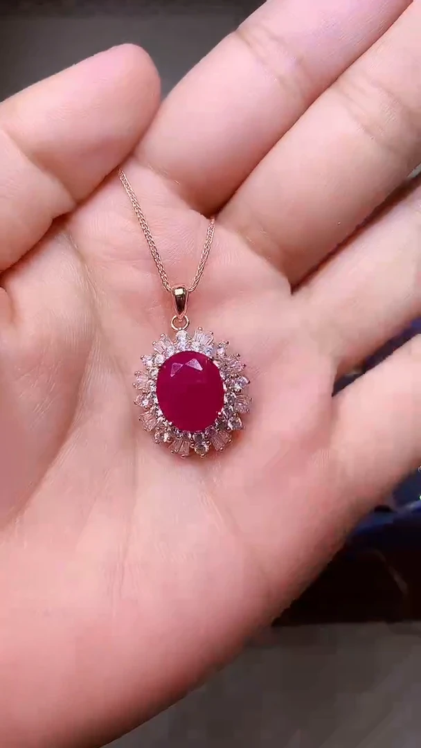 【闪购商品】红宝石颈饰银S925镶嵌000