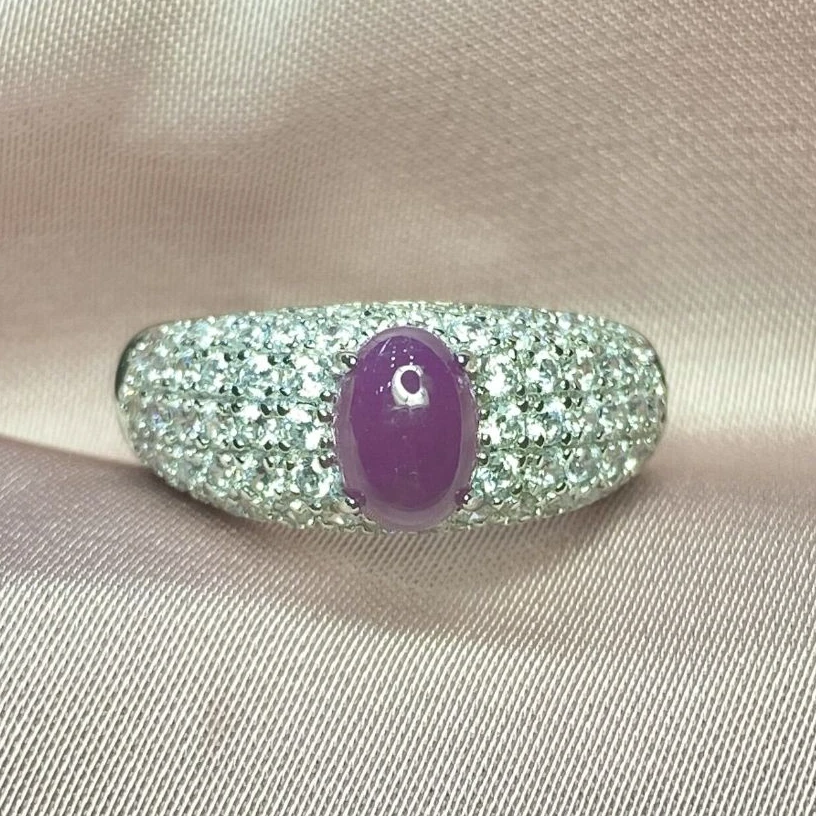 1.5CT天然红宝石日常豪华925戒指 款号 10886