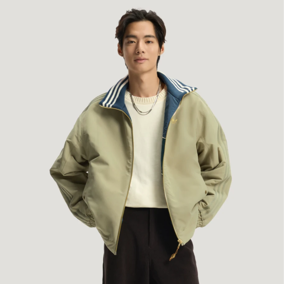 阿迪达斯JACKET PADDED 新年款保暖双面穿运动棉服KT0640