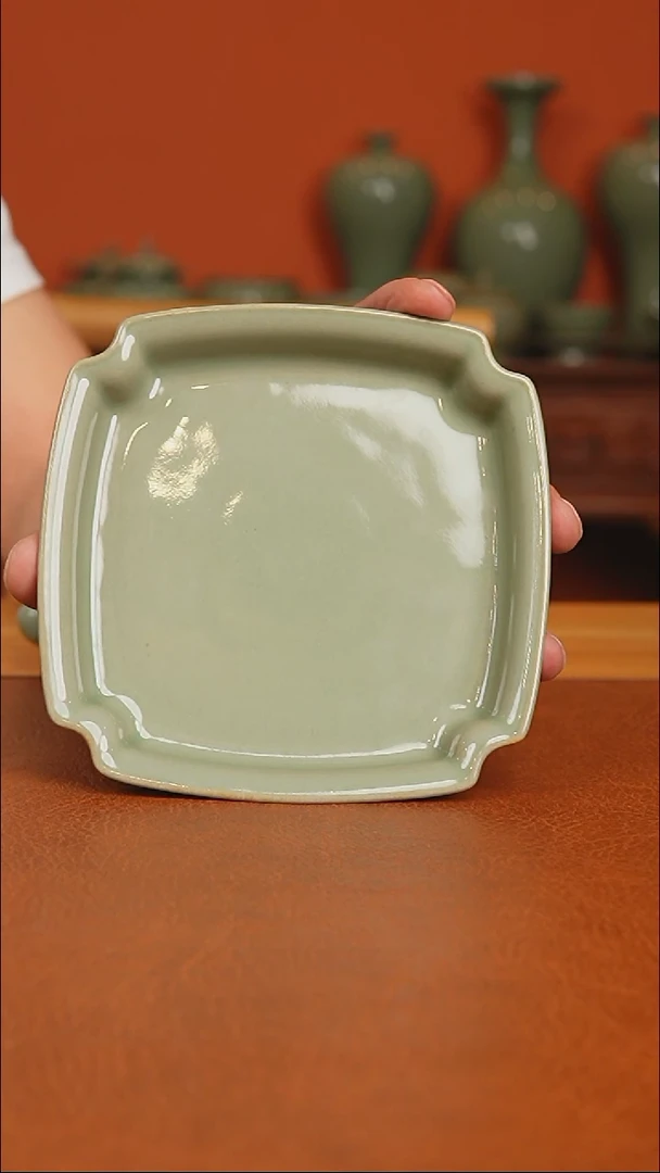 越窑秘色瓷小四方盘全品
