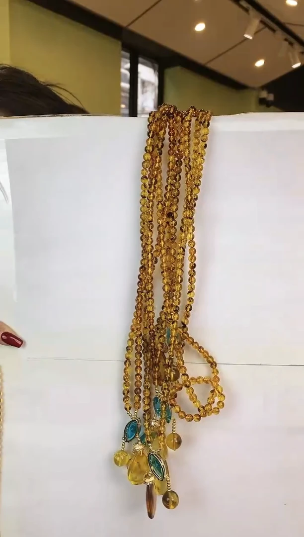【闪购商品】琥珀颈饰未镶嵌多样性发一