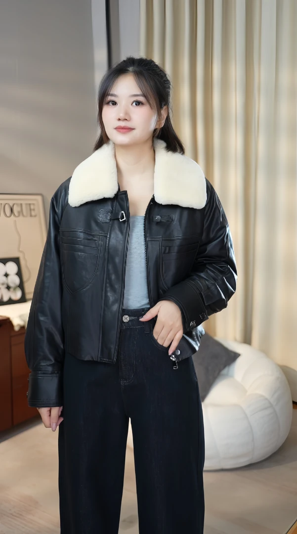 【冬日暖阳】秋冬新款绵羊皮鹅绒服外套