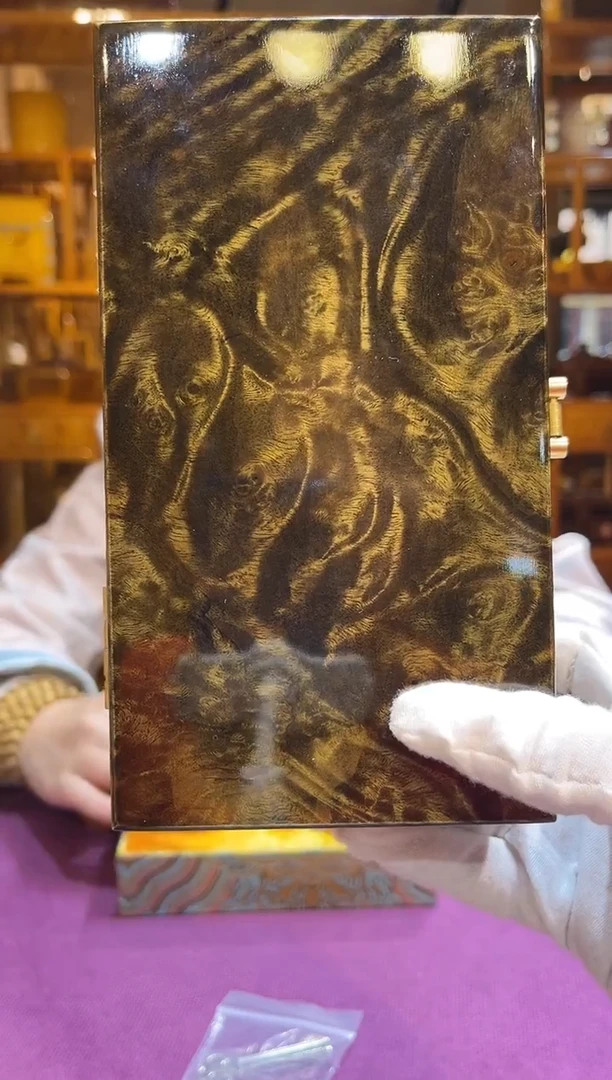 乌木类阴沉木文玩首饰收纳盒18*10*6（微瑕)