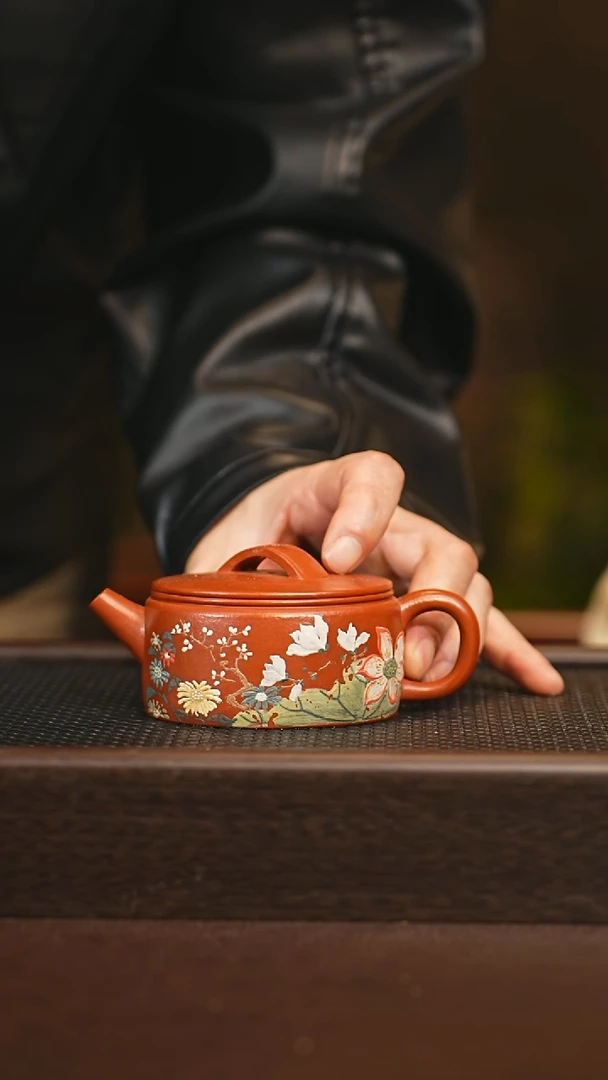 茶壶紫砂hh 汉瓦泥绘 孟臣朱泥 150+邱字