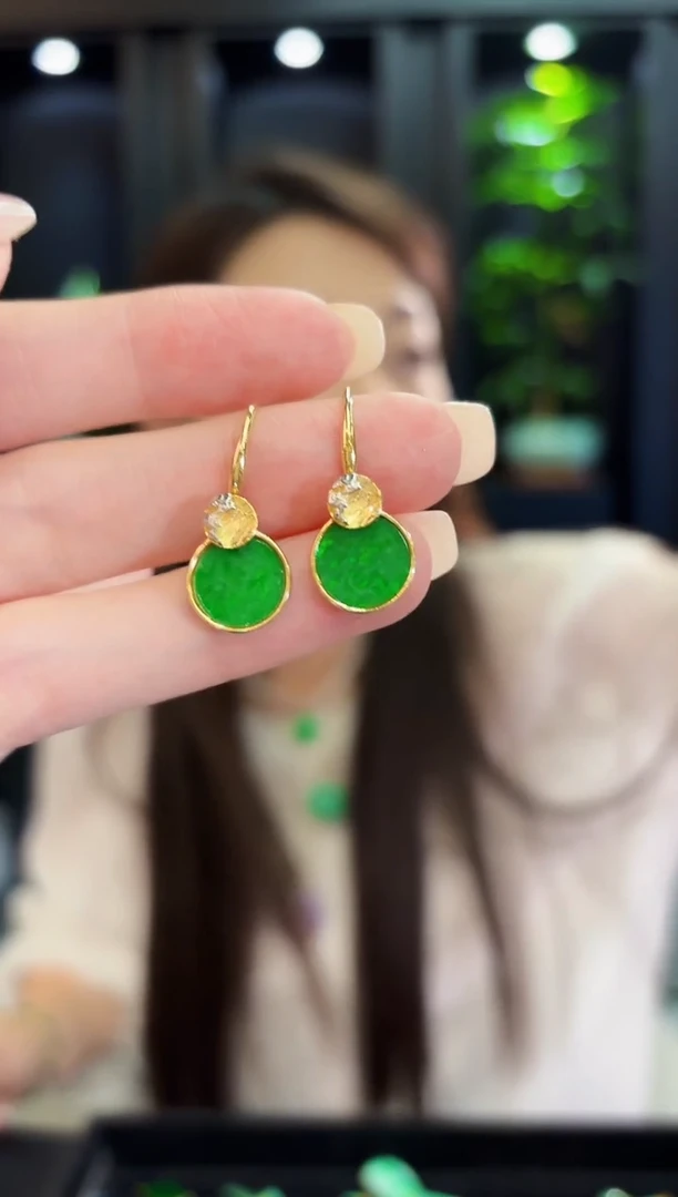 未镶嵌翡翠耳饰缅料A货/多样性发货/一件